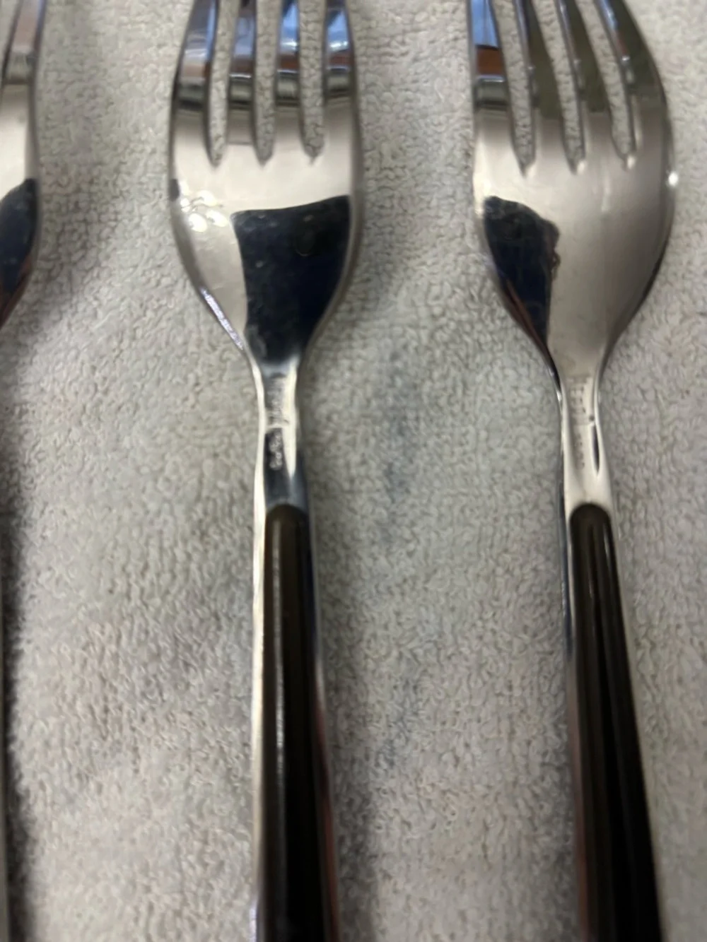 Mepra  24pc Flatware Set Blackish/Brown Resin Italian 18/10 Stainless Steel - Picture 13 of 15
